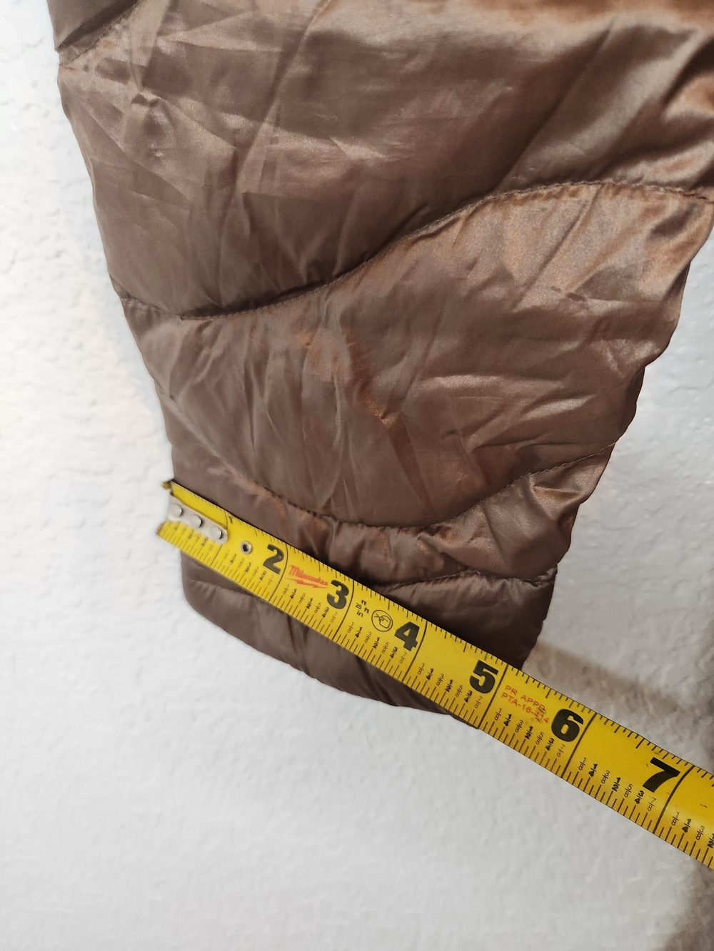 Andrew Marc Premium Down Packable Long Puffer Coat Taupe Brown Womens S - Picture 8 of 16